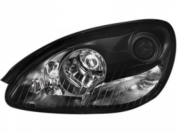 MercedesW 220 Forlygter Klarglas DE-Linse Sort Xenon