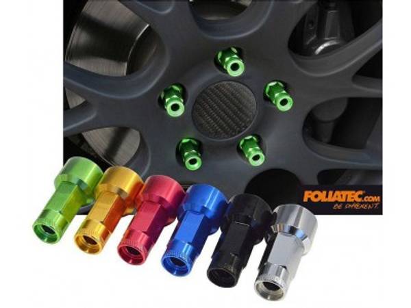 Foliatec Magnetiske Hjulmøtrik Covers Grøn 17mm - 20 Stk