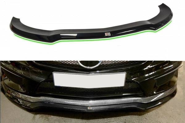 FRONT SPLITTER V.1 MERCEDES CLA 45 AMG C117 (PREFACE) - textured