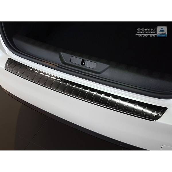 Black Stainless Steel Rear bumper protector suitable for Peugeot