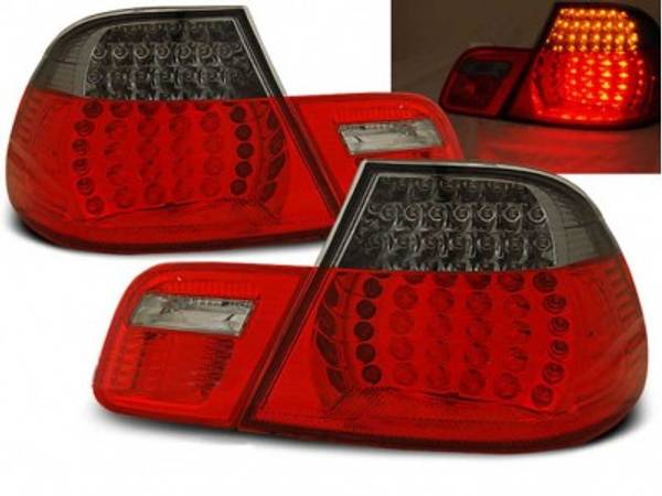 BMW E46 Baglygter LED Rød / Mørk - Cabriolet