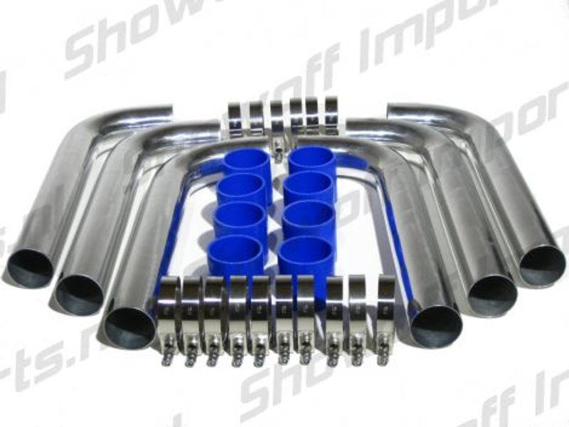 Universal 2.5 Inch Aluminium Intercooler Piping Kit 