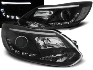 Hovedbilde Ford Focus 3 Forlygter LED Light Tube Sort 11-14