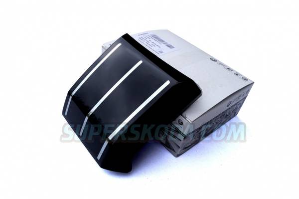 Superb III - original Skoda radar hole cover GLOSSY BLACK / CHRO